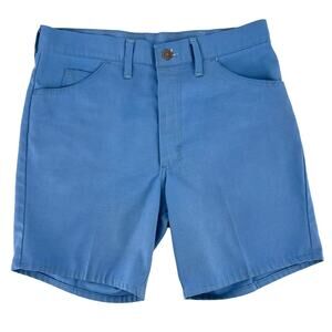 70s blue shorts flat front 1970s vintage